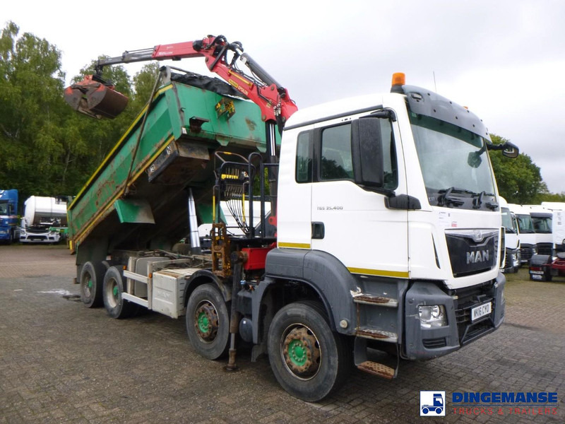 MAN TGS 35.400 8X4 RHD tipper + Palfinger Epsilon M125L - Caminhão grua: foto 2 MAN TGS 35.400 8X4 RHD tipper + Palfinger Epsilon M125L - Caminhão grua: foto 2