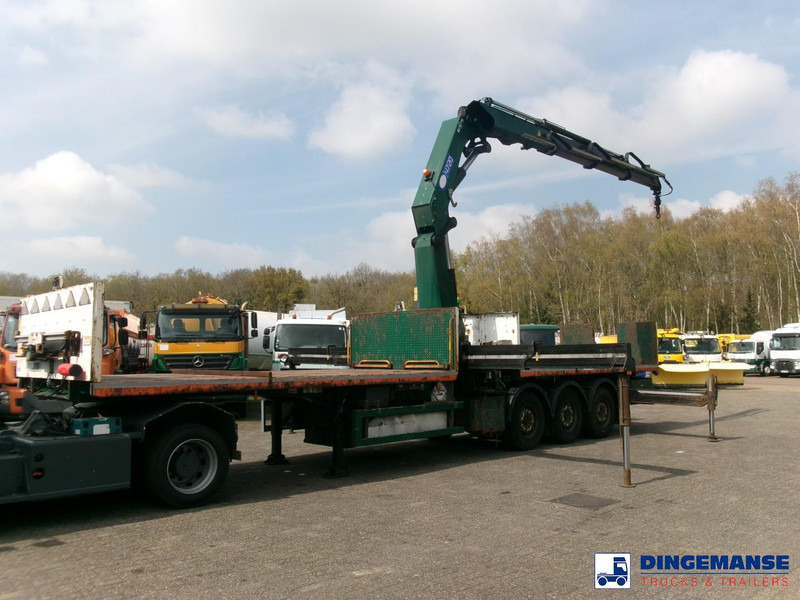 Massey Platform trailer + HMF 4720 K3 crane - Semi-reboque plataforma/ Caixa aberta: foto 1 Massey Platform trailer + HMF 4720 K3 crane - Semi-reboque plataforma/ Caixa aberta: foto 1