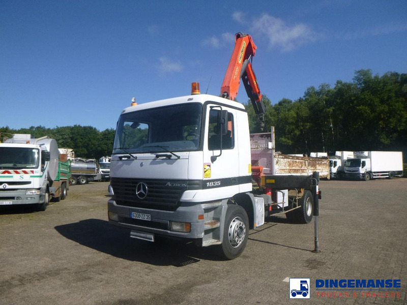 Mercedes-Benz Actros 1835 4x2 tipper + Palfinger PK12000 - Caminhão grua: foto 1 Mercedes-Benz Actros 1835 4x2 tipper + Palfinger PK12000 - Caminhão grua: foto 1