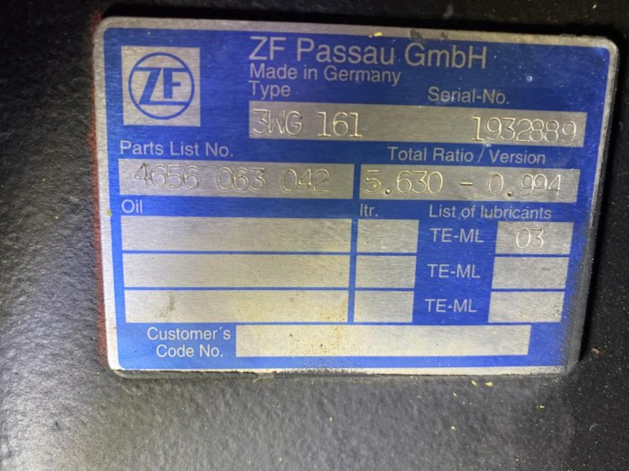 ZF 3WG161 - Transmissão de Equipamento de movimentação: foto 3 ZF 3WG161 - Transmissão de Equipamento de movimentação: foto 3