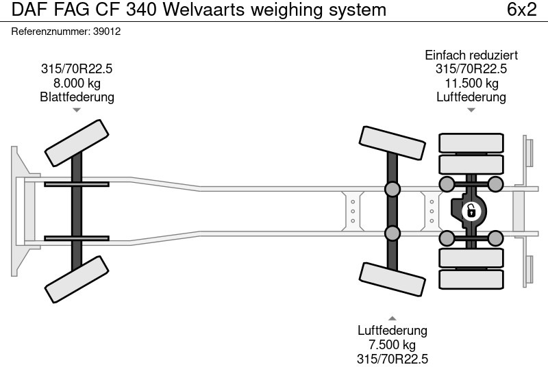 Caminhão de lixo DAF FAG CF 340 Welvaarts weighing system: foto 19