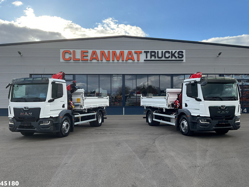 Caminhão basculante MAN TGM 18.320 Euro 6 Fassi 13 Tonmeter laadkraan NEW AND UNUSED!: foto 9