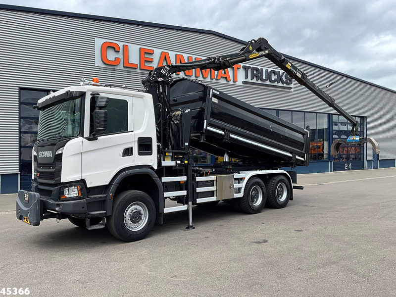 Scania G 410 6x6 Euro 6 Palfinger 17 Tonmeter Z-kraan - Caminhão basculante, Caminhão grua: foto 1 Scania G 410 6x6 Euro 6 Palfinger 17 Tonmeter Z-kraan - Caminhão basculante, Caminhão grua: foto 1