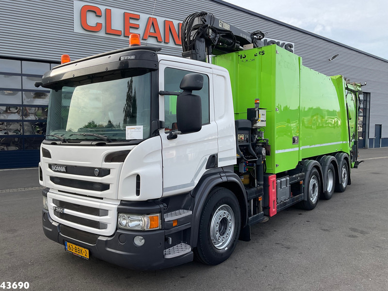 Scania P 360 Faun 18m³ + Hiab crane + Underground Container Washing Installation - Caminhão de lixo: foto 2 Scania P 360 Faun 18m³ + Hiab crane + Underground Container Washing Installation - Caminhão de lixo: foto 2