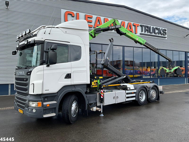 Scania R 440 Euro 6 Retarder Fassi 16 Tonmeter Z-kraan (bouwjaar 2018) - Caminhão polibenne, Caminhão grua: foto 1 Scania R 440 Euro 6 Retarder Fassi 16 Tonmeter Z-kraan (bouwjaar 2018) - Caminhão polibenne, Caminhão grua: foto 1