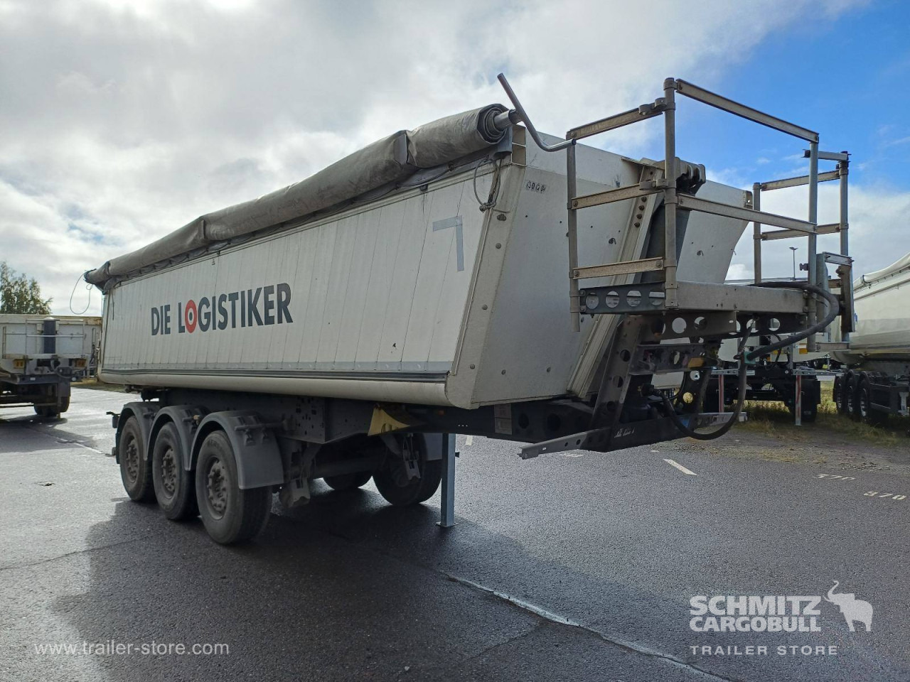 SCHMITZ Auflieger Kipper Alukastenmulde 24m³ - Semireboque basculante: foto 1 SCHMITZ Auflieger Kipper Alukastenmulde 24m³ - Semireboque basculante: foto 1