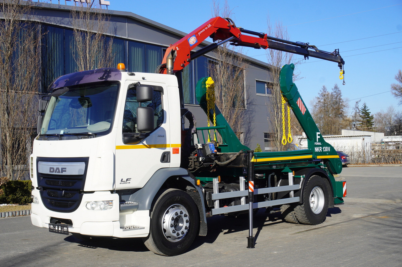 DAF LF 18.310 E6 / Skip loader Fornal NKR 130V / HDS HMF 735 K2 / Manual gearbox - Caminhão multibenne, Caminhão grua: foto 2 DAF LF 18.310 E6 / Skip loader Fornal NKR 130V / HDS HMF 735 K2 / Manual gearbox - Caminhão multibenne, Caminhão grua: foto 2