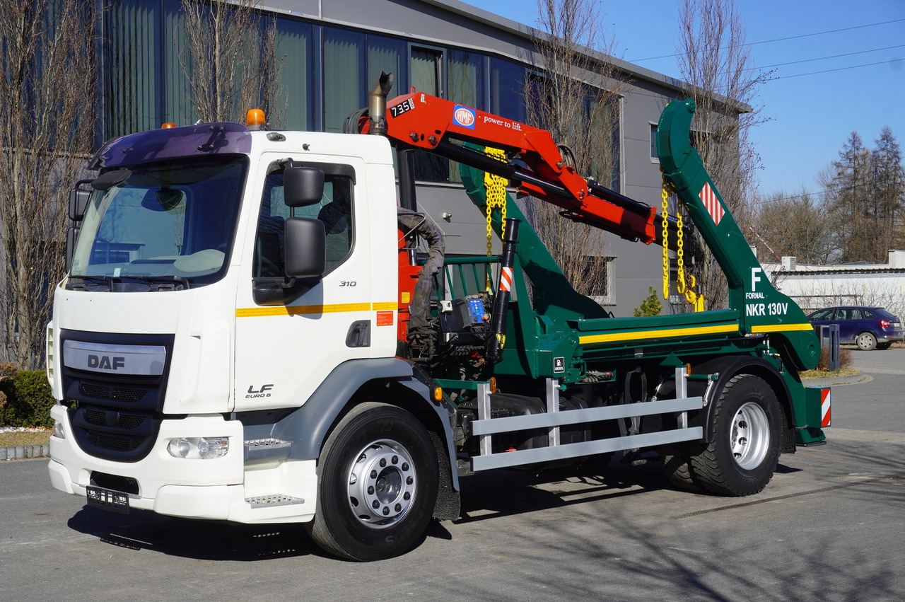 DAF LF 18.310 E6 / Skip loader Fornal NKR 130V / HDS HMF 735 K2 / Manual gearbox - Caminhão multibenne, Caminhão grua: foto 1 DAF LF 18.310 E6 / Skip loader Fornal NKR 130V / HDS HMF 735 K2 / Manual gearbox - Caminhão multibenne, Caminhão grua: foto 1