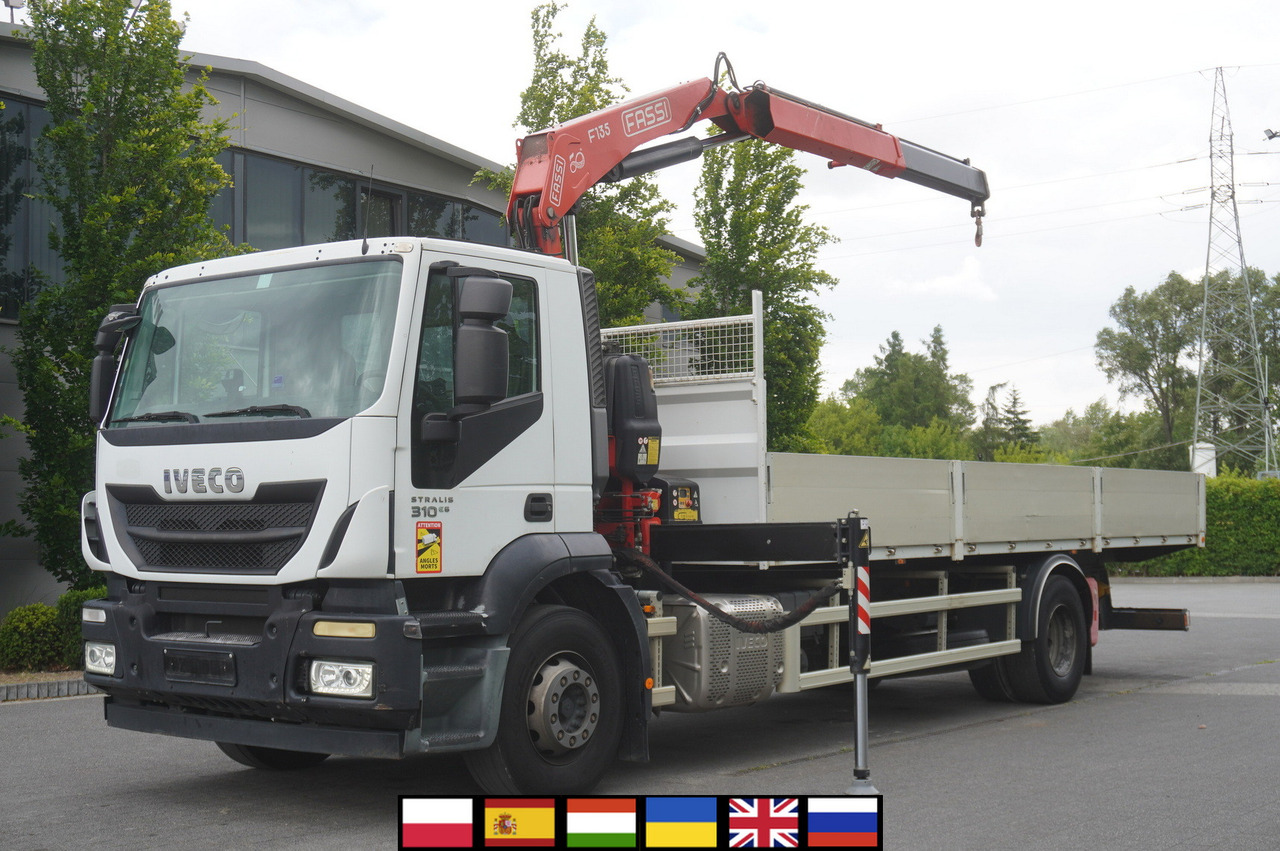 IVECO STRALIS 19.310 E6 / Flatbed 19 EPAL / FASSI F135 / 225 MTH! / 5.7 T - Caminhão grua, Caminhão grua: foto 1 IVECO STRALIS 19.310 E6 / Flatbed 19 EPAL / FASSI F135 / 225 MTH! / 5.7 T - Caminhão grua, Caminhão grua: foto 1