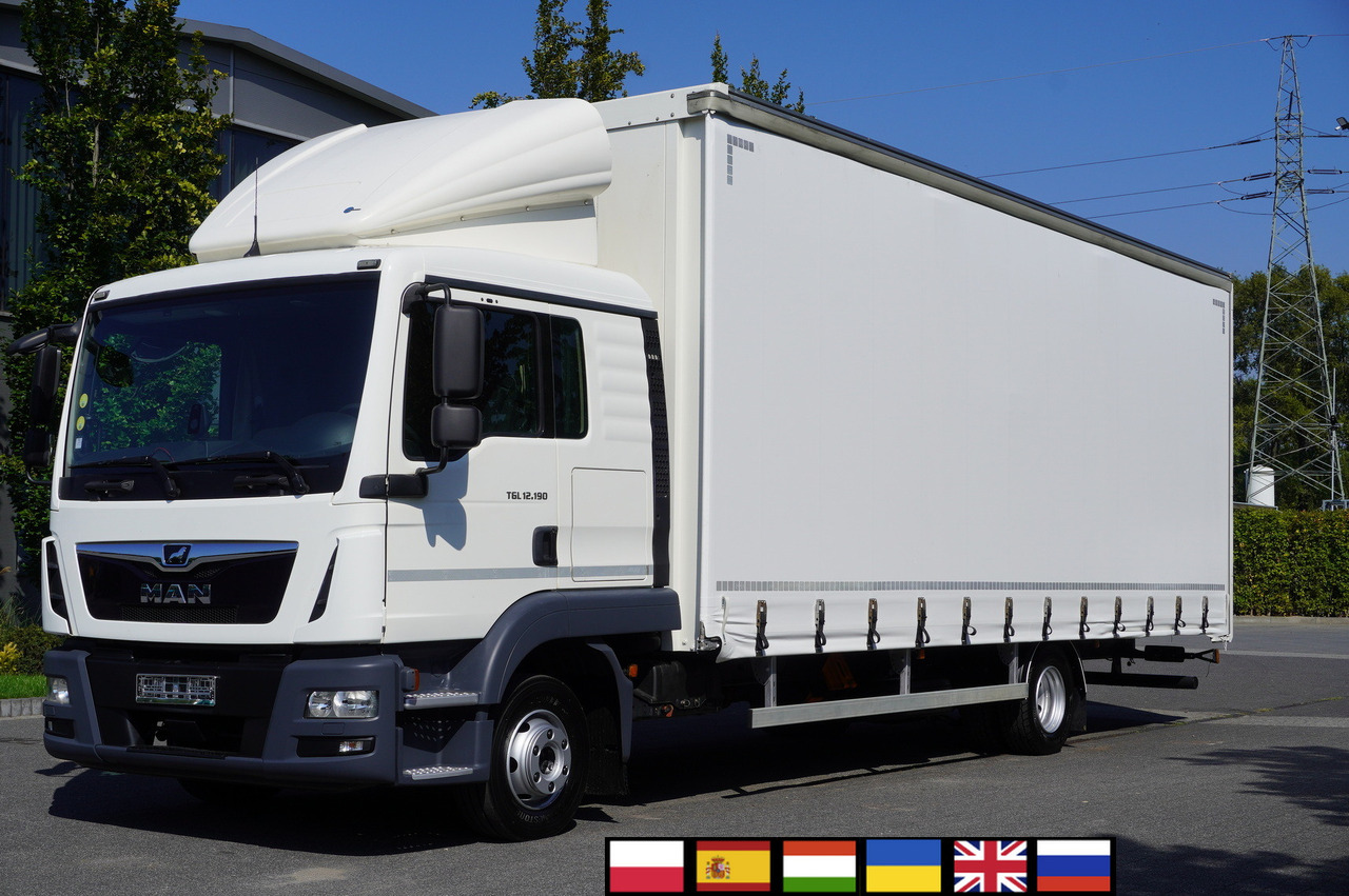 MAN TGL 12.190 / Curtainsider 19 EPAL / Sleeper cab - Caminhão com lona: foto 1 MAN TGL 12.190 / Curtainsider 19 EPAL / Sleeper cab - Caminhão com lona: foto 1