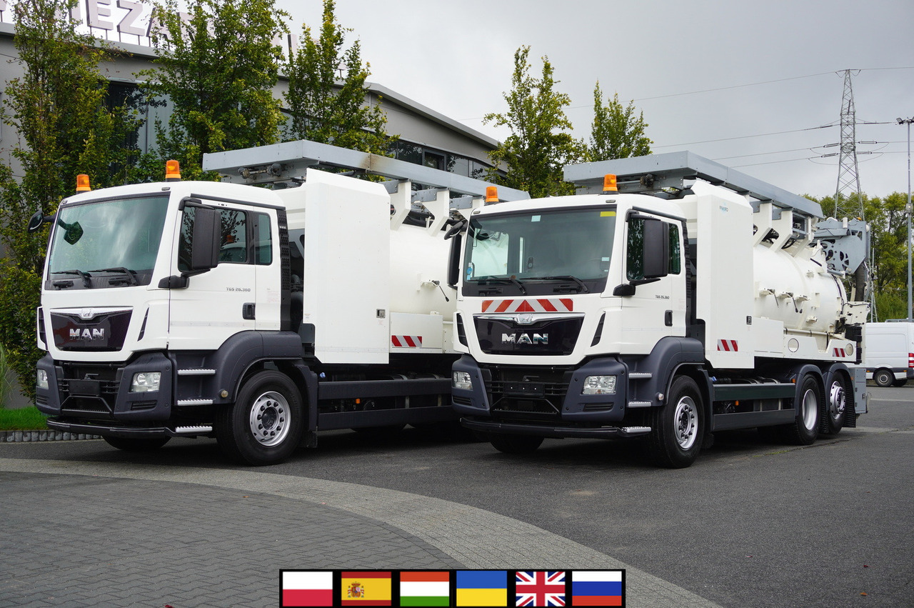 MAN TGS 26.360 E6 / RIVARD sewage cleaner 18 m3 / 90 tho. km / steering axle / 2 units - Caminhão limpa fossa: foto 1 MAN TGS 26.360 E6 / RIVARD sewage cleaner 18 m3 / 90 tho. km / steering axle / 2 units - Caminhão limpa fossa: foto 1
