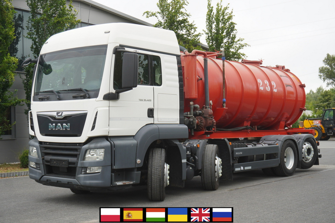 MAN TGS 35.420 8×2 / NEW septic barrel 13000 L / 3 steered axles - Cisterna de chorume: foto 1 MAN TGS 35.420 8×2 / NEW septic barrel 13000 L / 3 steered axles - Cisterna de chorume: foto 1