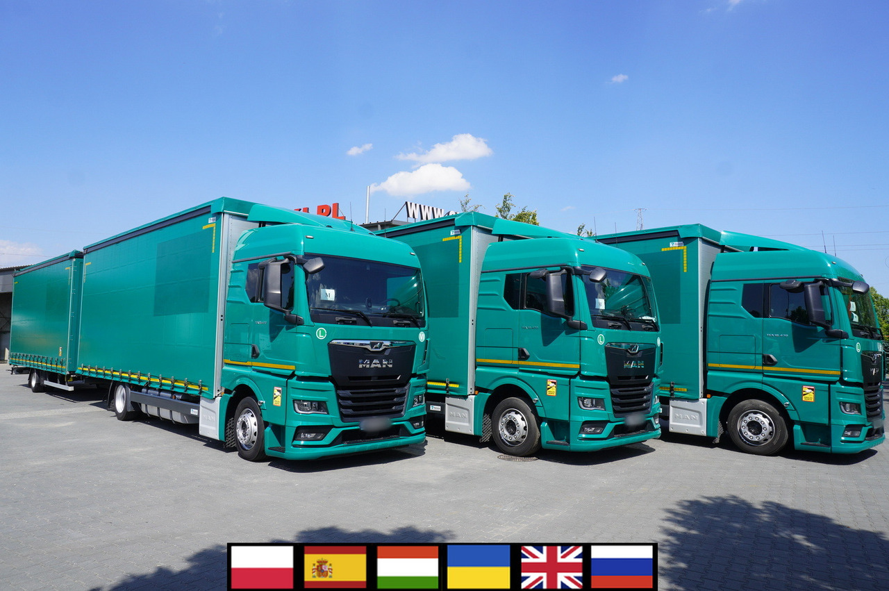 MAN TGX 18.470 / Trailer 19 EPAL / Curtainsider 19 EPAL / 2022 / Retarder / 15 units - Caminhão com lona: foto 1 MAN TGX 18.470 / Trailer 19 EPAL / Curtainsider 19 EPAL / 2022 / Retarder / 15 units - Caminhão com lona: foto 1