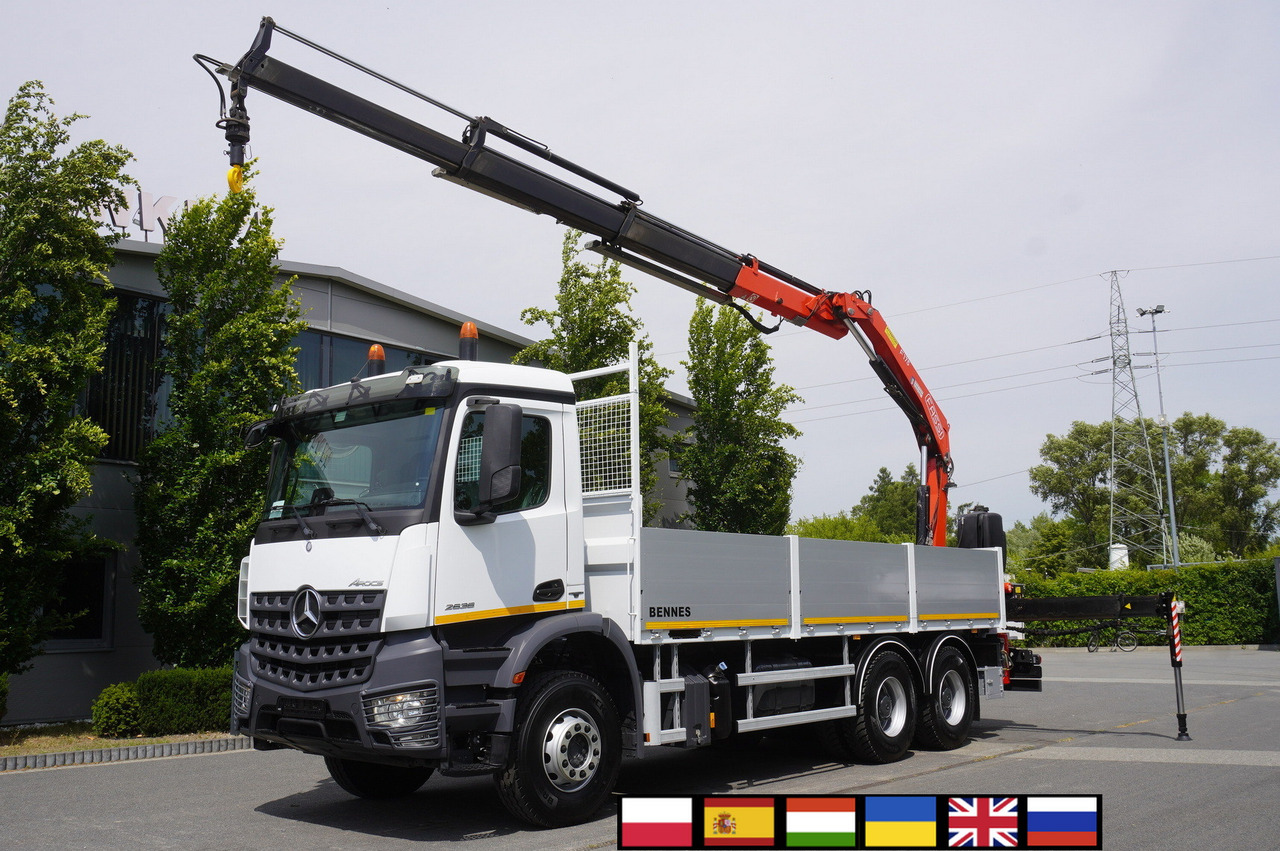 MERCEDES-BENZ AROCS 2636 Flatbed / HDS FASSI F175 7.7 T / 150,000 km - Camião de caixa aberta/ Plataforma, Caminhão grua: foto 1 MERCEDES-BENZ AROCS 2636 Flatbed / HDS FASSI F175 7.7 T / 150,000 km - Camião de caixa aberta/ Plataforma, Caminhão grua: foto 1