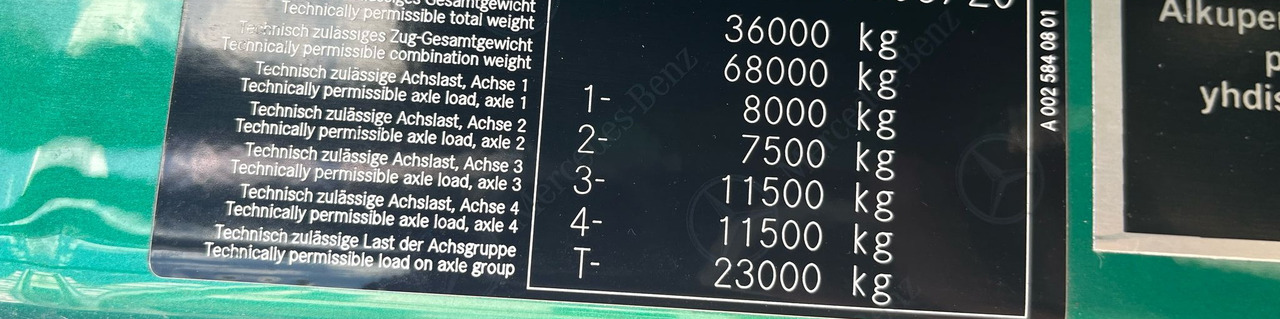 Mercedes-Benz Arocs 3563 8 × 4 / 630 HP / steered axle / Logging superstructure - Caminhão florestal: foto 2 Mercedes-Benz Arocs 3563 8 × 4 / 630 HP / steered axle / Logging superstructure - Caminhão florestal: foto 2