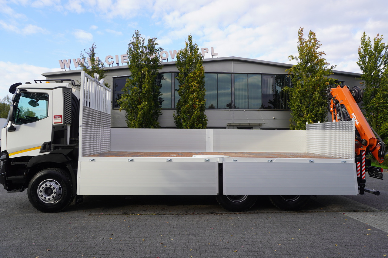 RENAULT C380 Comfort 6x4 / Atlas 172.3E crane / Range 12.3 m / capacity 6.1 t / Flatbed 17 EPAL - Caminhão grua: foto 3 RENAULT C380 Comfort 6x4 / Atlas 172.3E crane / Range 12.3 m / capacity 6.1 t / Flatbed 17 EPAL - Caminhão grua: foto 3