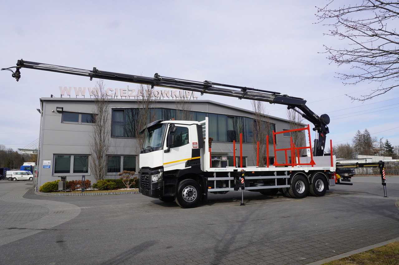 RENAULT C430 / HIAB 244 EP-5 HIDUO crane 8400 kg 15 m / Platform with stanchions - Caminhão grua: foto 5 RENAULT C430 / HIAB 244 EP-5 HIDUO crane 8400 kg 15 m / Platform with stanchions - Caminhão grua: foto 5