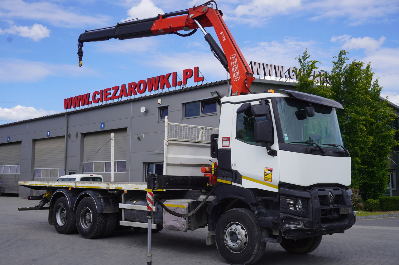 RENAULT K380 6x4 / FASSI F175 crane 7.85 t / 120 thousand km! - Camião de caixa aberta/ Plataforma, Caminhão grua: foto 1 RENAULT K380 6x4 / FASSI F175 crane 7.85 t / 120 thousand km! - Camião de caixa aberta/ Plataforma, Caminhão grua: foto 1