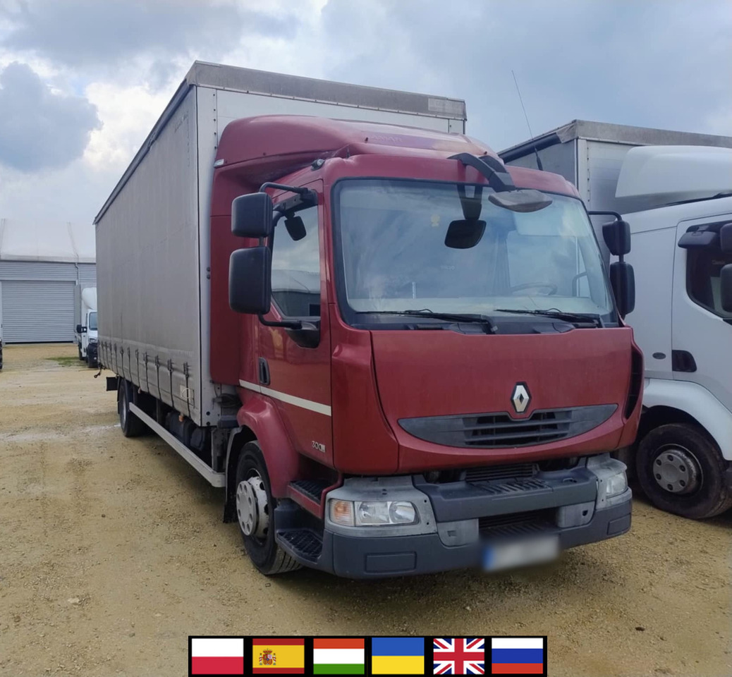 RENAULT Midlum 300 / Curtain 18 EPAL / Sleeping cab - Caminhão com lona: foto 1 RENAULT Midlum 300 / Curtain 18 EPAL / Sleeping cab - Caminhão com lona: foto 1