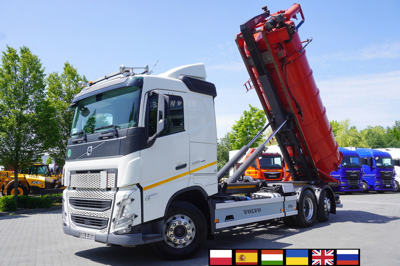 VOLVO Volvo FH 500 / Septic barrel 13000 l / Hook lift 21 t / 2022 / 3rd axle steered / 2 units - Cisterna de chorume: foto 1 VOLVO Volvo FH 500 / Septic barrel 13000 l / Hook lift 21 t / 2022 / 3rd axle steered / 2 units - Cisterna de chorume: foto 1