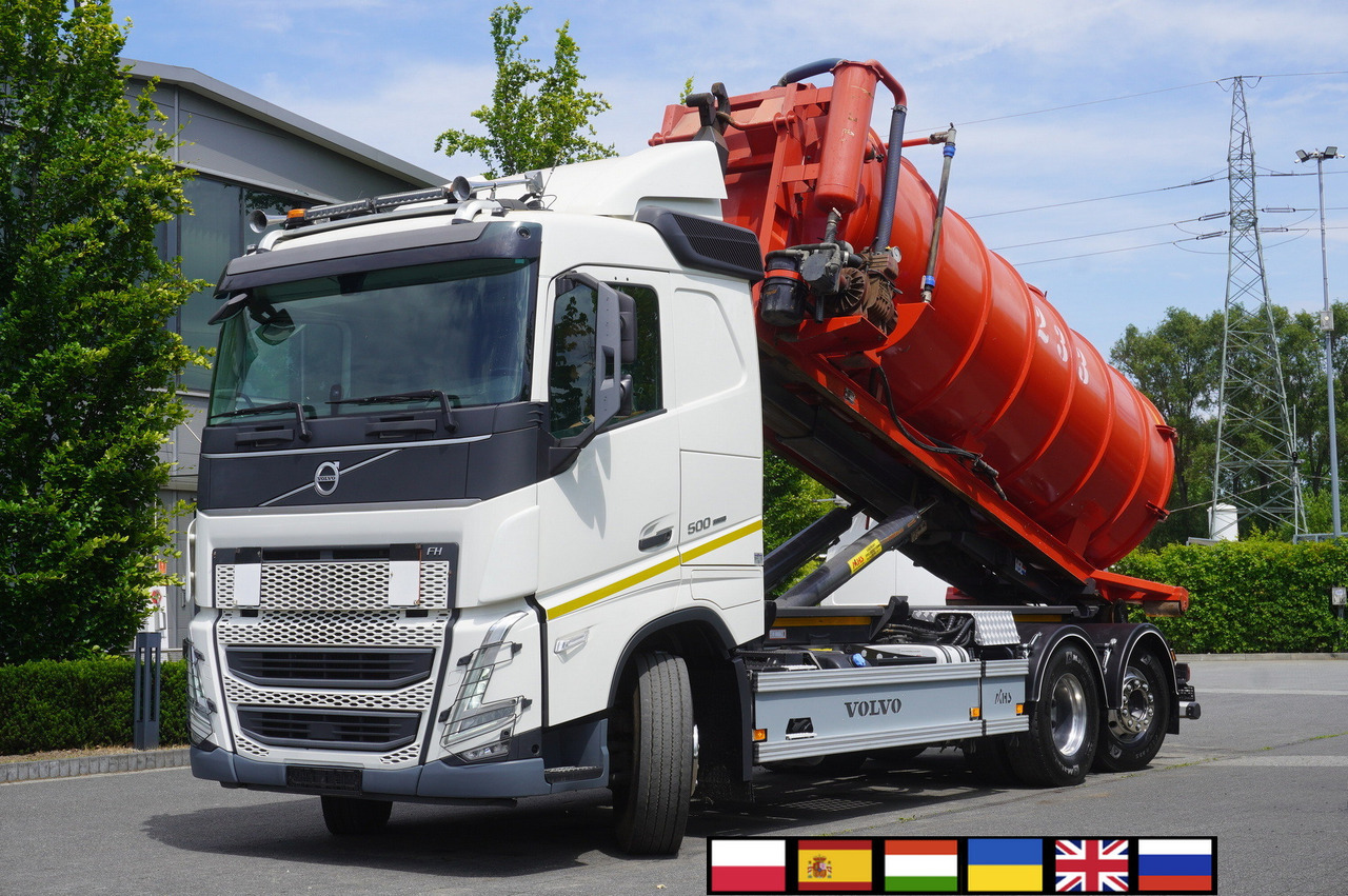 VOLVO Volvo FH 500 / Septic barrel 13000 l / Hook lift 21 t / 2022 / 3rd axle steered / 2 units - Cisterna de chorume: foto 1 VOLVO Volvo FH 500 / Septic barrel 13000 l / Hook lift 21 t / 2022 / 3rd axle steered / 2 units - Cisterna de chorume: foto 1