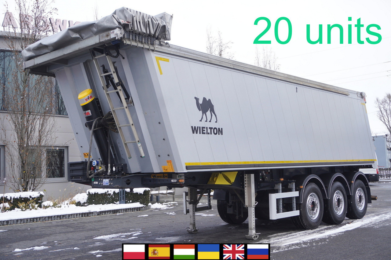 WIELTON NW-3 / weight 6.2 t / capacity 38m3 / Electrically folded roof / Teflon / 20 units, 2022 - Semireboque basculante: foto 1 WIELTON NW-3 / weight 6.2 t / capacity 38m3 / Electrically folded roof / Teflon / 20 units, 2022 - Semireboque basculante: foto 1