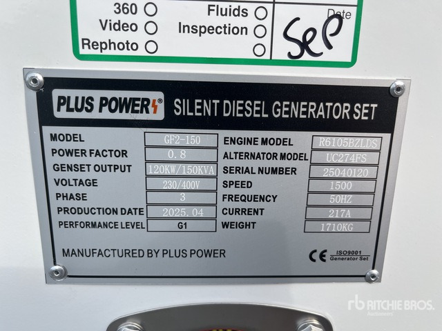 2025 Plus Power GF2-150 (Unused) Generator Set - Gerador elétrico: foto 3 2025 Plus Power GF2-150 (Unused) Generator Set - Gerador elétrico: foto 3