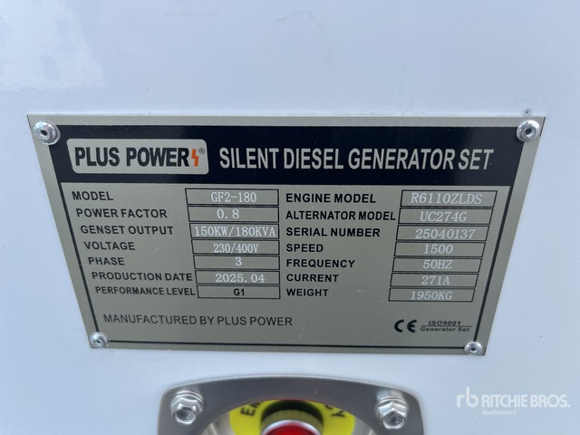 2025 Plus Power GF2-180 (Unused) Generator Set - Gerador elétrico: foto 4 2025 Plus Power GF2-180 (Unused) Generator Set - Gerador elétrico: foto 4