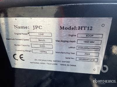 JPC HT12 (Unused) - Mini escavadeira: foto 5 JPC HT12 (Unused) - Mini escavadeira: foto 5
