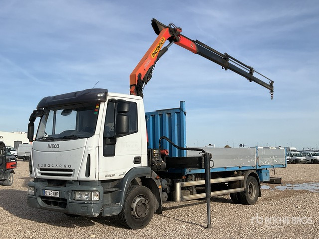 2008 Iveco Eurocargo 120E22 2005 Palfinger PK7501 Articulat ... Flatbed Truck with Crane - Camião de caixa aberta/ Plataforma, Caminhão grua: foto 1 2008 Iveco Eurocargo 120E22 2005 Palfinger PK7501 Articulat ... Flatbed Truck with Crane - Camião de caixa aberta/ Plataforma, Caminhão grua: foto 1