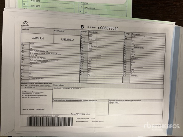 2020 Citroen Berlingo Passenger Van - Micro-ônibus, Furgão de passageiros: foto 2 2020 Citroen Berlingo Passenger Van - Micro-ônibus, Furgão de passageiros: foto 2