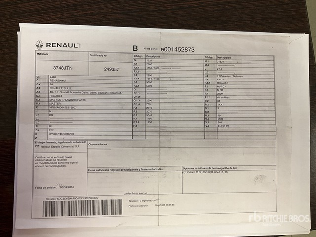 2016 Renault Master DCI100 Cargo Van - Veículo comercial: foto 3 2016 Renault Master DCI100 Cargo Van - Veículo comercial: foto 3