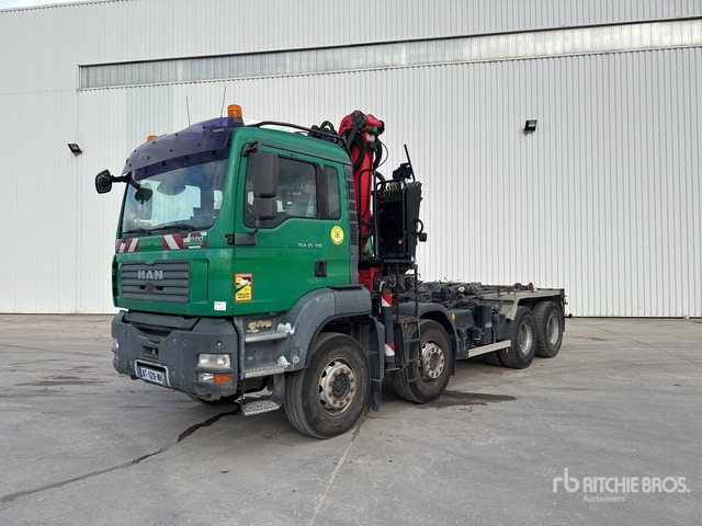 2006 MAN TGA 35.350 8x4 Camion Ampliroll Grue Palfi ... Roll-Off Truck - Caminhão polibenne, Caminhão grua: foto 2 2006 MAN TGA 35.350 8x4 Camion Ampliroll Grue Palfi ... Roll-Off Truck - Caminhão polibenne, Caminhão grua: foto 2