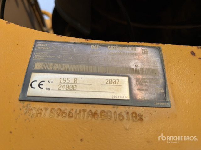 2007 Cat 966H Chargeuse Sur Pneus Wheel Loader - Carregadeira de rodas: foto 2 2007 Cat 966H Chargeuse Sur Pneus Wheel Loader - Carregadeira de rodas: foto 2