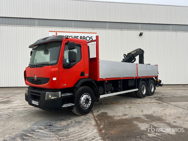2007 Renault Premium 370DXI 2007 Palfinger PK18500 8000 kg ... Flatbed Truck with Crane - Camião de caixa aberta/ Plataforma, Caminhão grua: foto 1 2007 Renault Premium 370DXI 2007 Palfinger PK18500 8000 kg ... Flatbed Truck with Crane - Camião de caixa aberta/ Plataforma, Caminhão grua: foto 1
