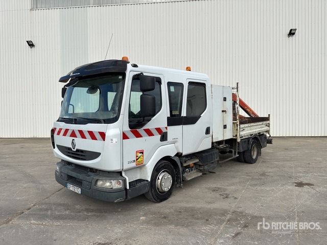 2008 Renault Midlum 220DXi 2008 Palfinger PK2700A on 4x2 C ... Flatbed Truck with Crane - Camião de caixa aberta/ Plataforma, Caminhão grua: foto 1 2008 Renault Midlum 220DXi 2008 Palfinger PK2700A on 4x2 C ... Flatbed Truck with Crane - Camião de caixa aberta/ Plataforma, Caminhão grua: foto 1