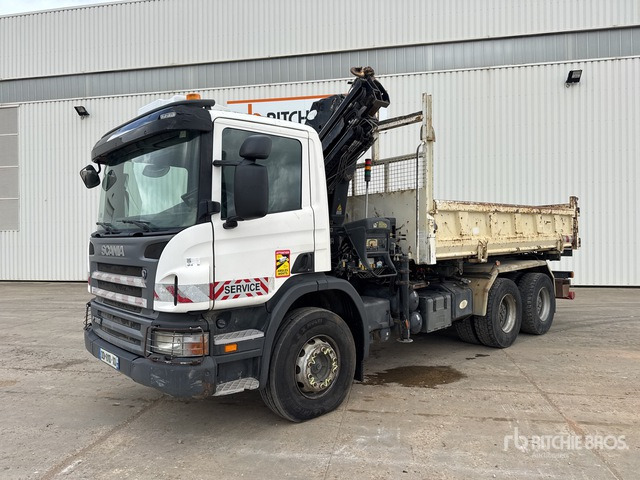 2008 Scania P380 2008 Hiab 166E-3 HIPRO 5700 kg ... Dump Truck with Crane - Caminhão basculante, Caminhão grua: foto 2 2008 Scania P380 2008 Hiab 166E-3 HIPRO 5700 kg ... Dump Truck with Crane - Caminhão basculante, Caminhão grua: foto 2