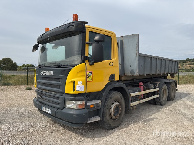 2008 Scania P380 6x4 Camion Amplirol 6x4 Roll-Off Truck - Caminhão polibenne: foto 1 2008 Scania P380 6x4 Camion Amplirol 6x4 Roll-Off Truck - Caminhão polibenne: foto 1