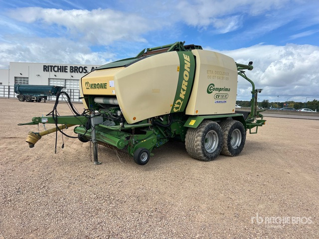 2012 Krone Comprima CV150XC Presse Enrubanneuse 2 Essieux T/A Round Baler - Enfardadeira de fardos redondos: foto 2 2012 Krone Comprima CV150XC Presse Enrubanneuse 2 Essieux T/A Round Baler - Enfardadeira de fardos redondos: foto 2