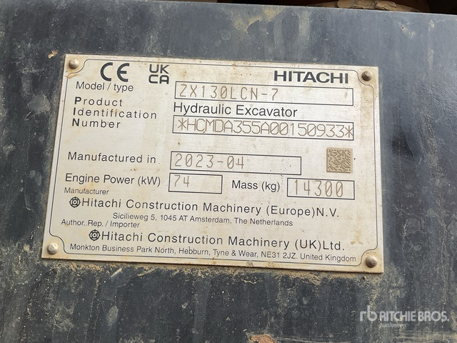 2023 Hitachi ZX130LCN-7 Tracked Excavator - Escavadora de rastos: foto 1 2023 Hitachi ZX130LCN-7 Tracked Excavator - Escavadora de rastos: foto 1