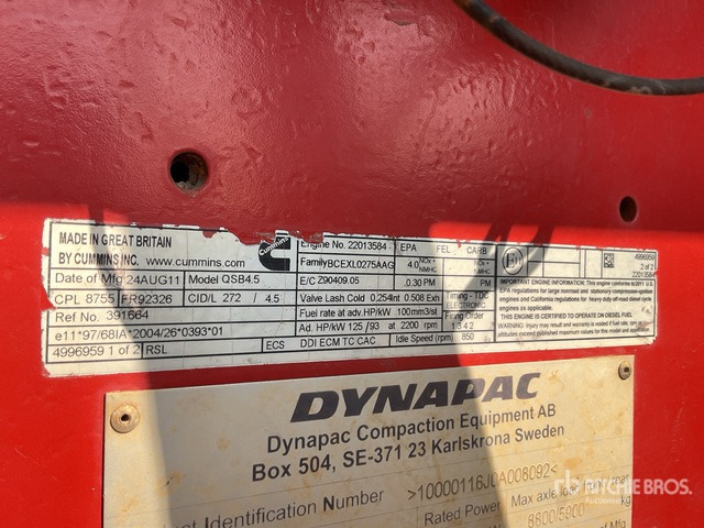 2011 Dynapac CA302PD Smooth Drum Compactor - Compactador: foto 5 2011 Dynapac CA302PD Smooth Drum Compactor - Compactador: foto 5