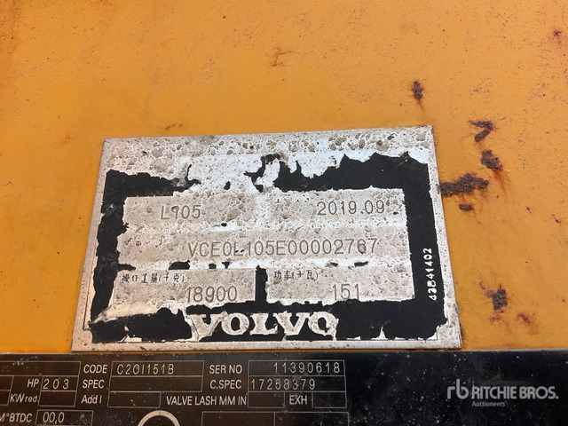 2019 Volvo L105 - Carregadeira de rodas: foto 3 2019 Volvo L105 - Carregadeira de rodas: foto 3