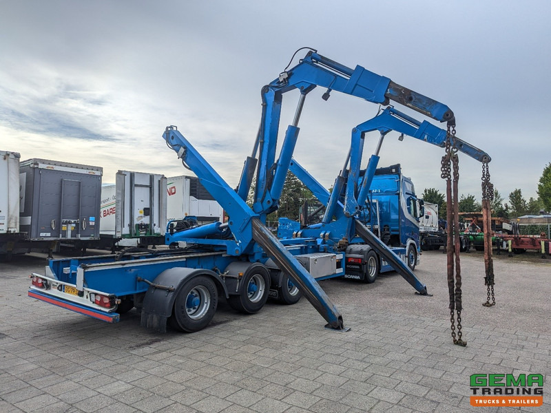 HAMMAR 151 HL 3-Assen - SideLoader36T - ContainerStacking - Gooseneck - Extended Boom - Afstandbediening - Semireboque transportador de contêineres/ Caixa móvel: foto 1 HAMMAR 151 HL 3-Assen - SideLoader36T - ContainerStacking - Gooseneck - Extended Boom - Afstandbediening - Semireboque transportador de contêineres/ Caixa móvel: foto 1