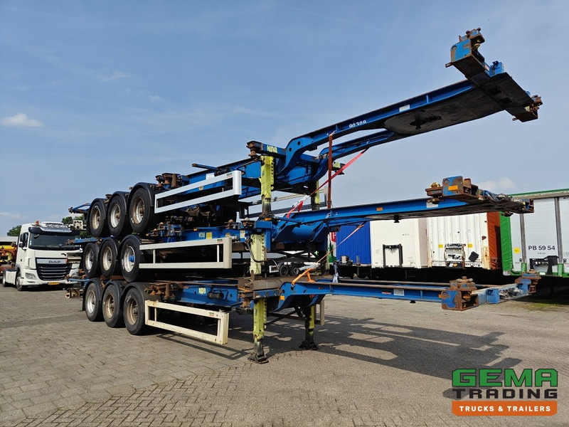 Krone SDC 27 3-assen BPW - DrumBrakes - 4700KG - 2x 20FT 1x 30FT 1x40FT - Package of 3 - NL kentekens - Semireboque transportador de contêineres/ Caixa móvel: foto 3 Krone SDC 27 3-assen BPW - DrumBrakes - 4700KG - 2x 20FT 1x 30FT 1x40FT - Package of 3 - NL kentekens - Semireboque transportador de contêineres/ Caixa móvel: foto 3