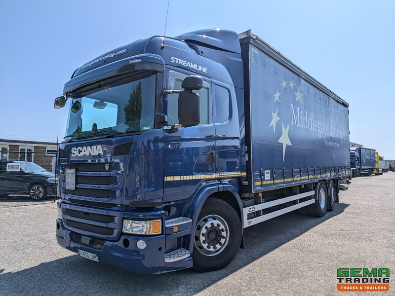 Scania G360 6x2/4 Streamline Euro6 - Retarder - Schuifzeilenbak 8.2M + Laadklep 1500kg - Smart Tacho V2 - Caminhão com lona: foto 1 Scania G360 6x2/4 Streamline Euro6 - Retarder - Schuifzeilenbak 8.2M + Laadklep 1500kg - Smart Tacho V2 - Caminhão com lona: foto 1