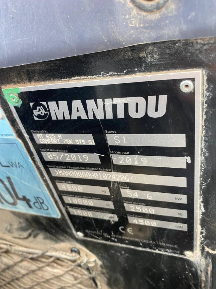 Empilhador telescópico Manitou MT 625 H: foto 27