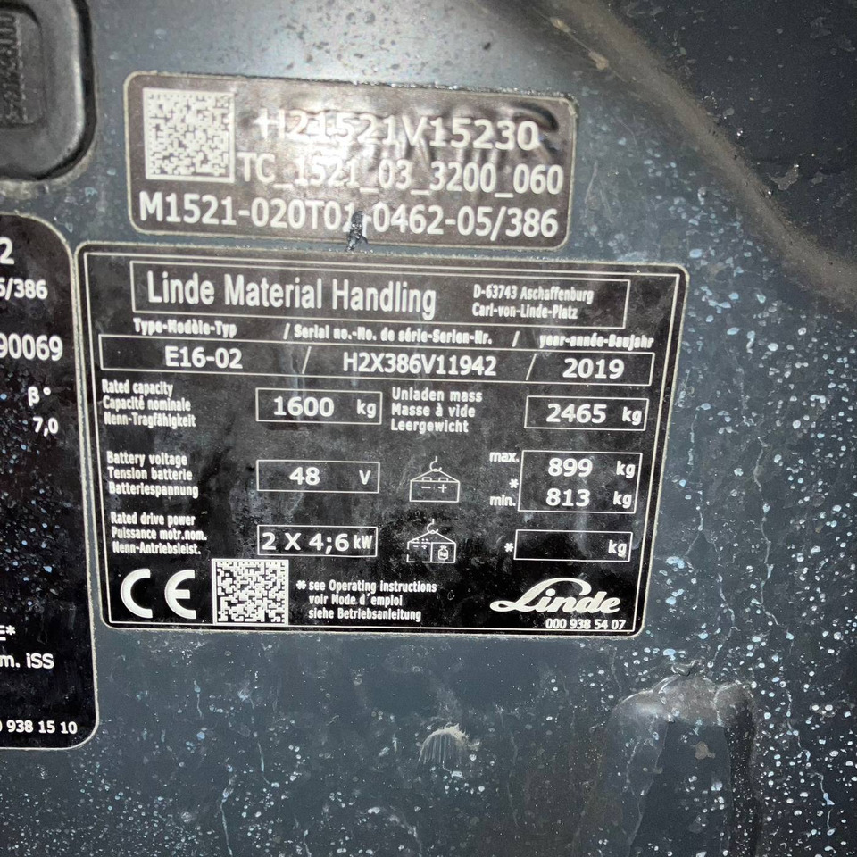 Linde E16 (386-02) EVO - Empilhadeira elétrica: foto 4 Linde E16 (386-02) EVO - Empilhadeira elétrica: foto 4