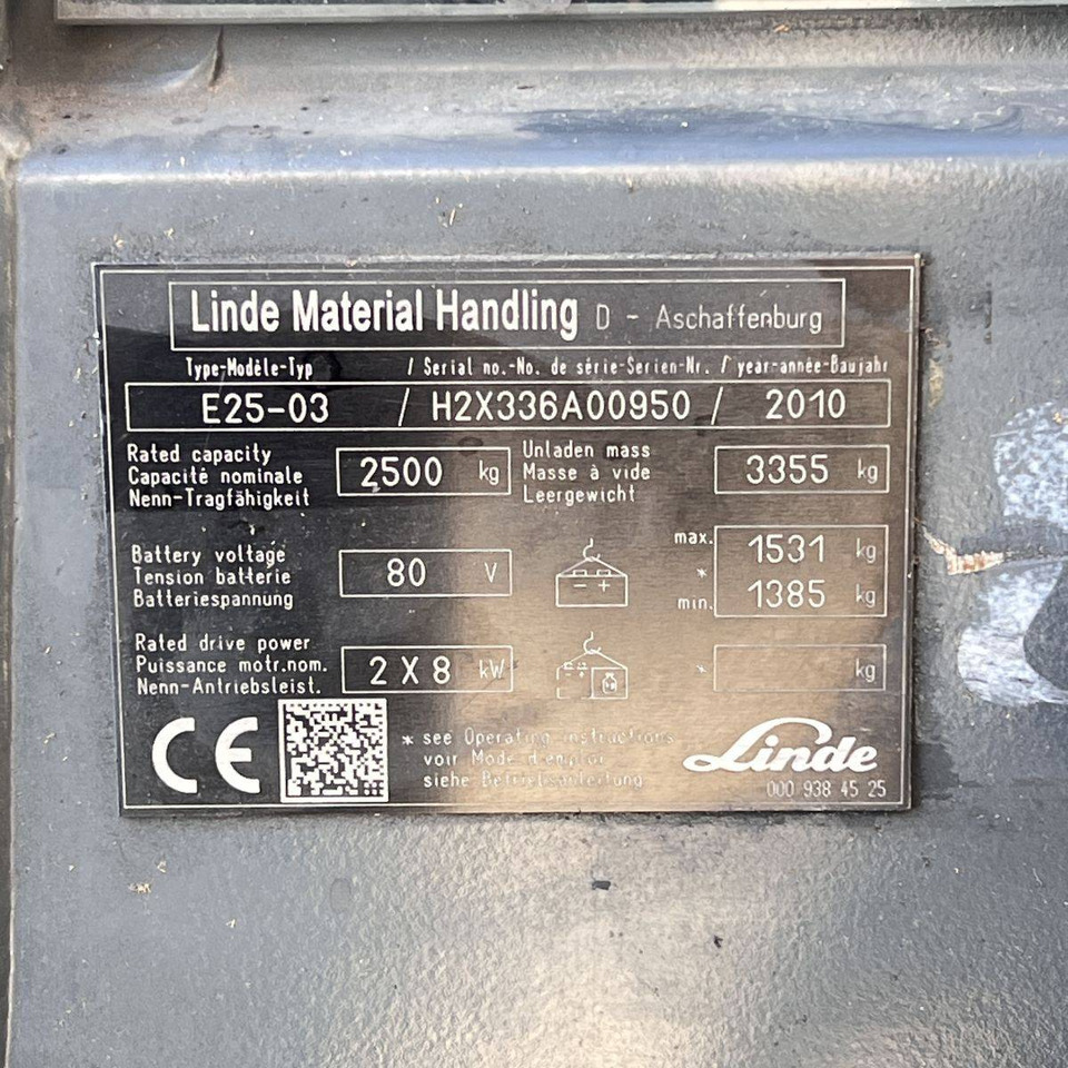 Empilhadeira elétrica Linde E25S (336-03): foto 18