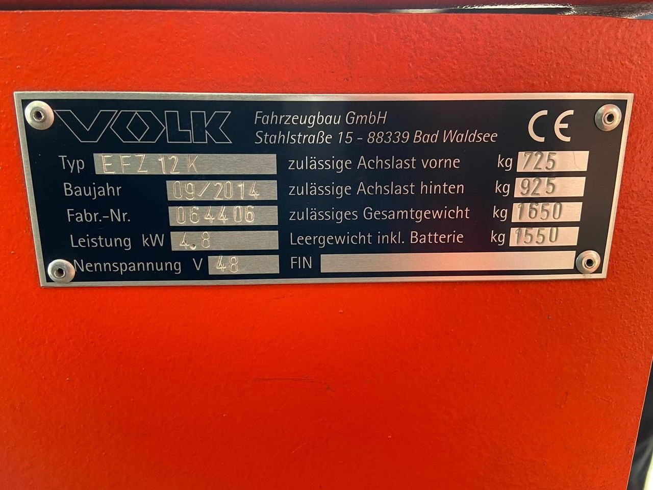 Volk EFZ12K - Trator elétrics: foto 3 Volk EFZ12K - Trator elétrics: foto 3