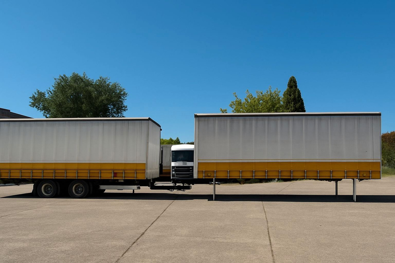 Krone 2 x WB 7,82 Jumbo, Hubdach, Edscha + Anh. Tandem - Toldo carroçaria: foto 1 Krone 2 x WB 7,82 Jumbo, Hubdach, Edscha + Anh. Tandem - Toldo carroçaria: foto 1